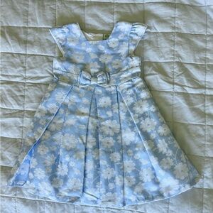 Blue Floral Kids Formal Dress